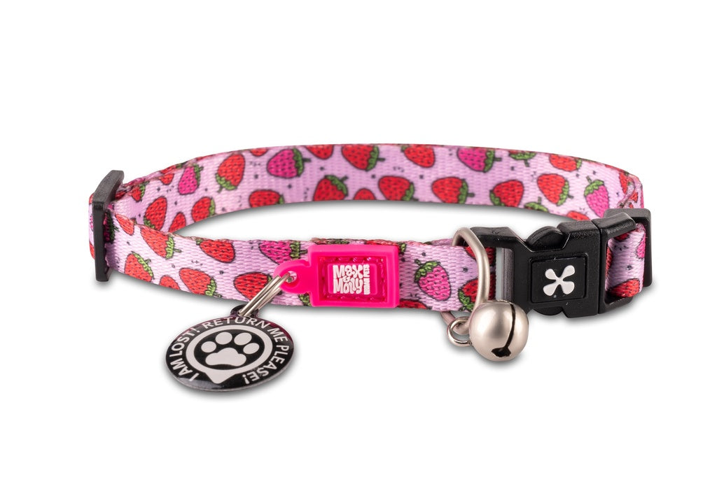 MAX & MOLLY ORIGINAL STRAWBERRY DREAM COLLAR PERRO X- SMALL