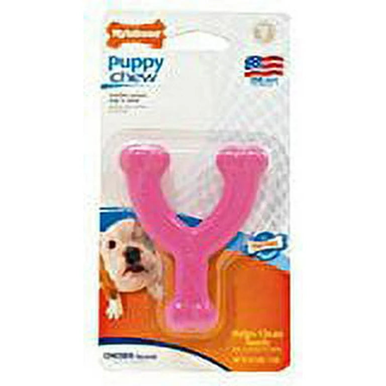 NYBALONE PUPPY CHEW PINK WISHBONE CHICKEN PETITE