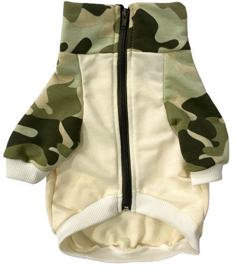 SACO BEIGE MANGAS MILITARES