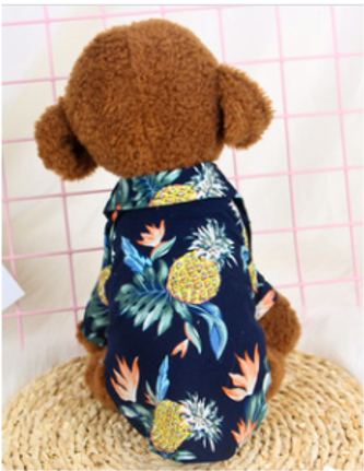 CAMISETA VERANO PIÑA AZUL