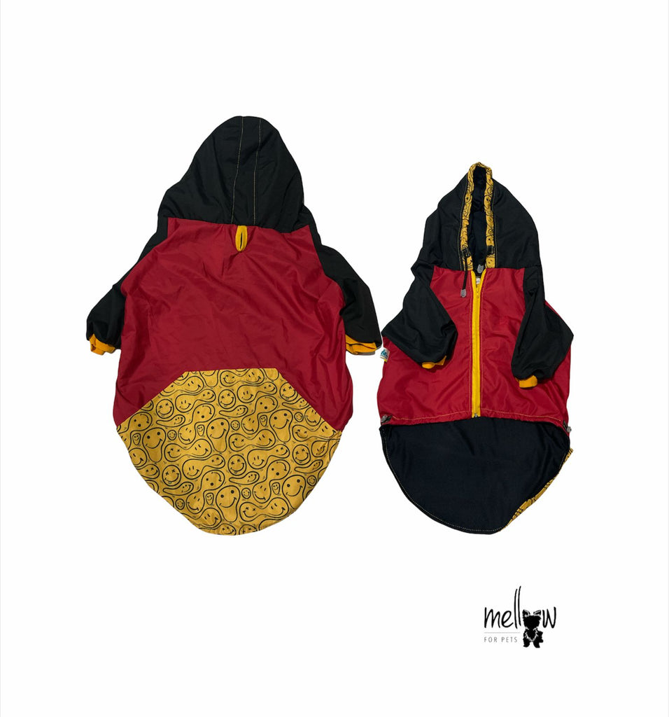 CHAQUETA IMPERMEABLE ROJA-NEGRA