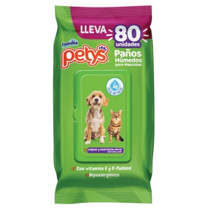 PAÑOS HUMEDOS PETYS X80